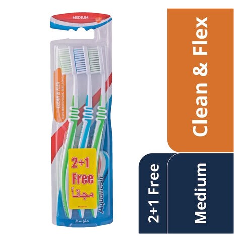 Buy Aquafresh Clean And Flex Toothbrush Medium 2 1 Piece Free Online