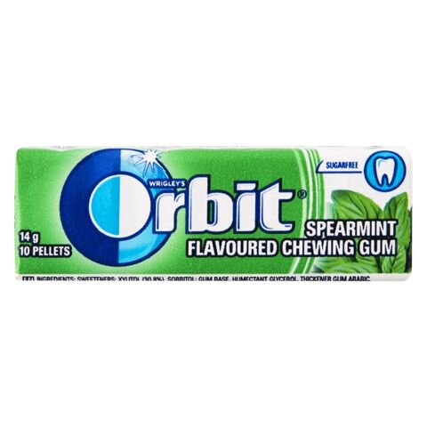 Buy Wrigley S Orbit Sugar Free Spearmint Chewing Gum 14g Online