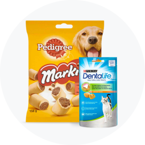 علاجات ومضغات الحيوانات الأليفة