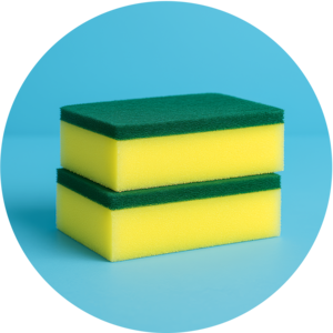 Sponges, Scourers and clothes