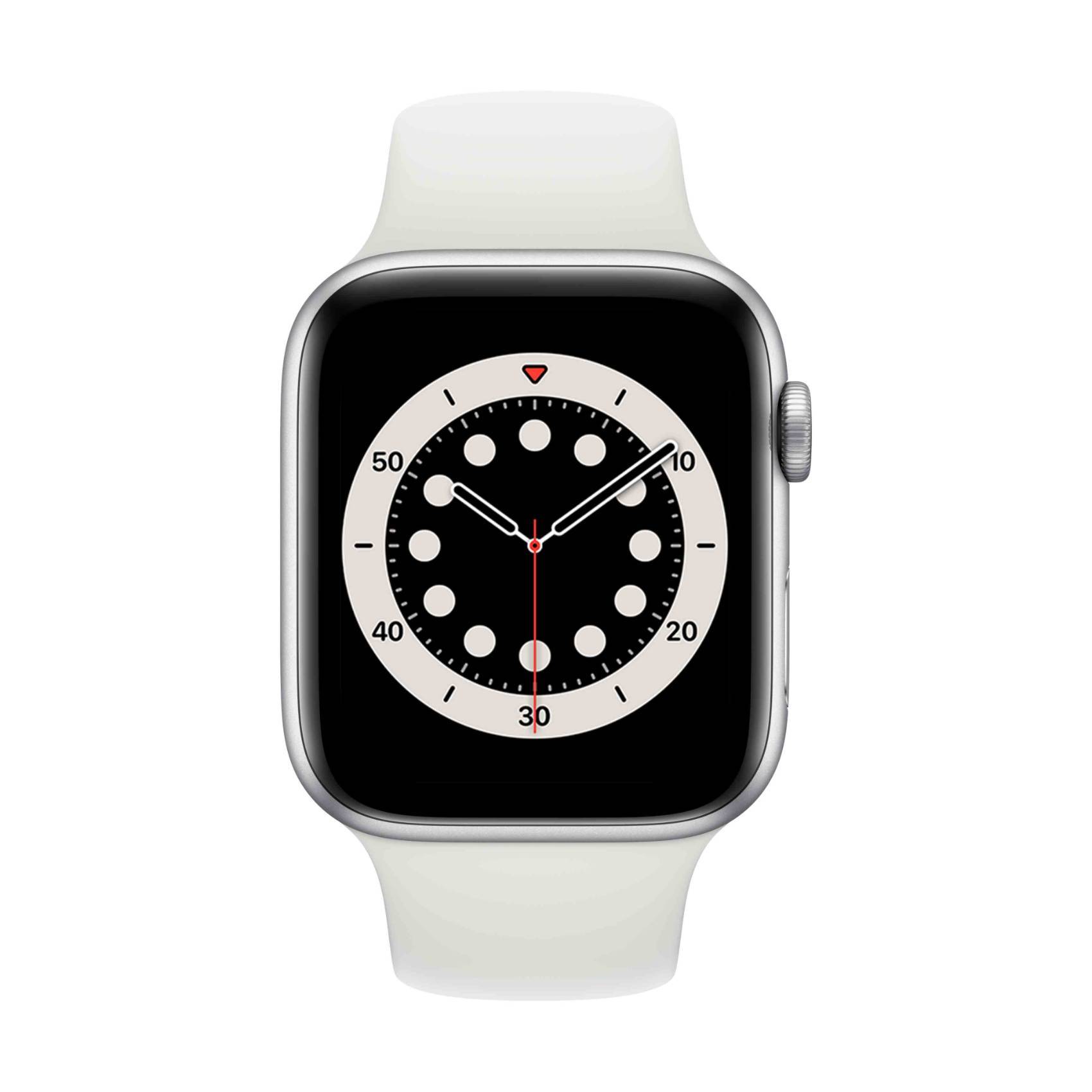 Buy Apple Watch Series 6 Gps 44mm Silver Aluminium Case With White Sport Band Regular Online Shop Smartphones Tablets Wearables On Carrefour Uae