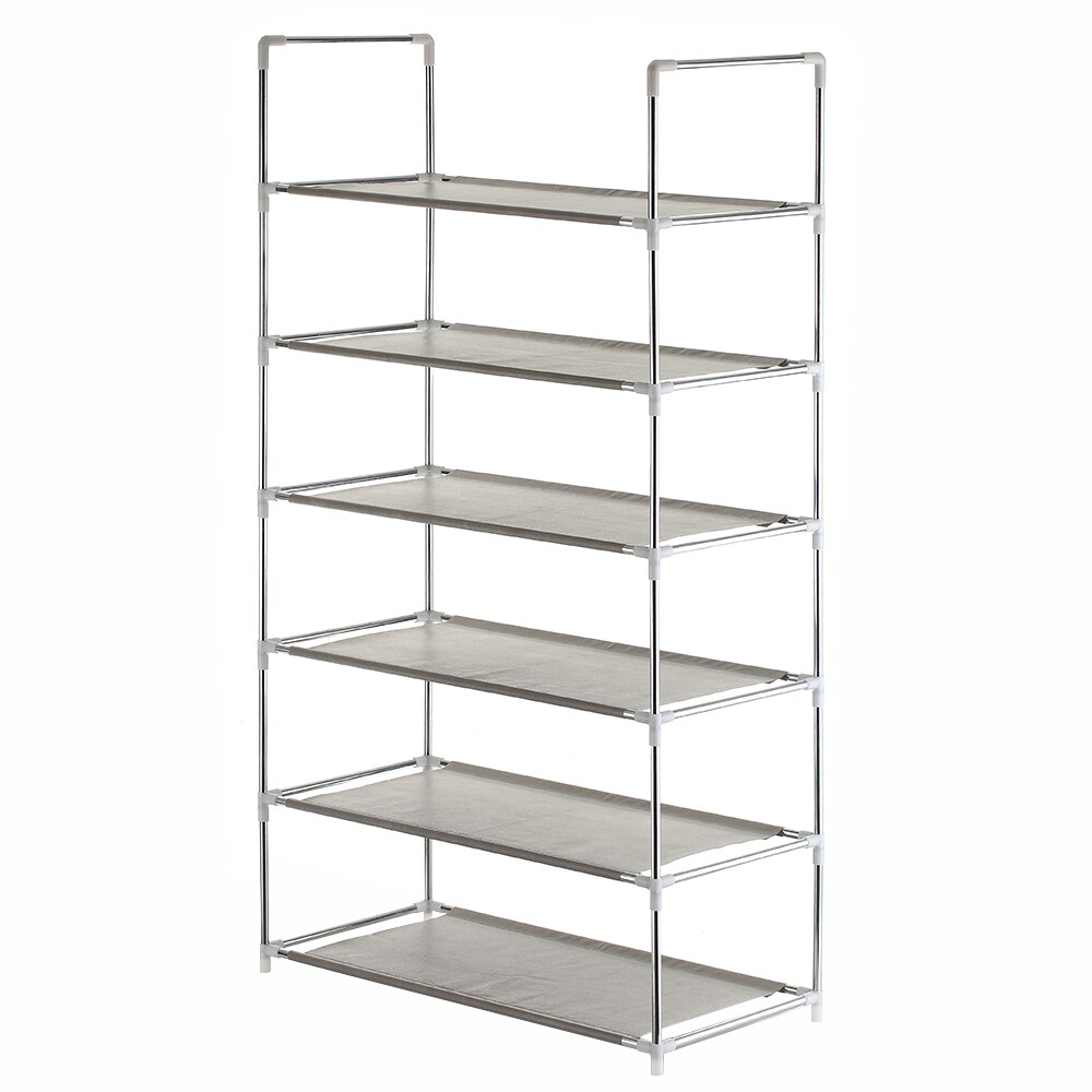 Buy Generic 6 Tier Shoe Rack Shoe Tower Shelf Storage Organizer Cabinet Stackable Shelves Holds 18 Pairs Of Shoes Grey Online Shop Home And Garden On Carrefour Uae