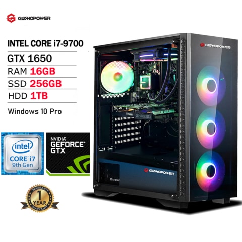 Buy High Performance Liquid Cooler Gaming Pc Intel Core I7 9700 Cpu Gtx 1650 4gb Graphic Card 256gb Ssd 1 Tb Hdd 16gb Ddr4 Window 10 Pro Online Shop Electronics Appliances On Carrefour Uae