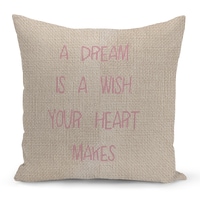 Buy A Dream Is A Wish Black Velvet Pillow With Electric Rose Gold Foil Print Motivational Quote Cute Sofa Pillow Online Shop Home And Garden On Carrefour Uae
