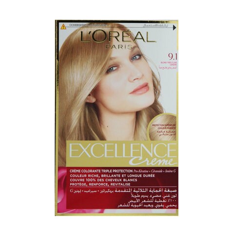 Buy L Oreal Paris Excellence Creme Hair Color 9 1 Very Light Ash