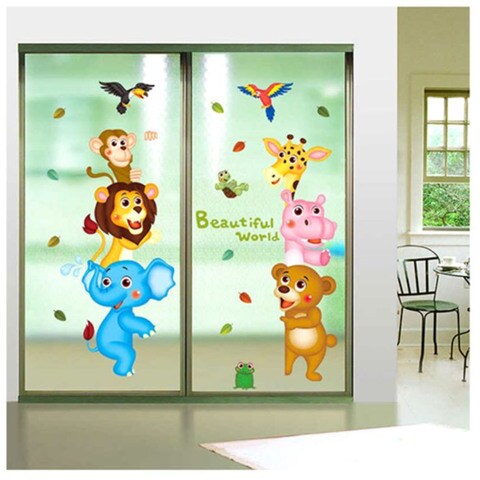 Buy Forest Animal Cartoon Removable Wall Stickers For Kids Room Home Decor Diy Wallpaper Art Decals Online Shop Home And Garden On Carrefour Uae