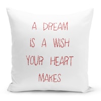 Buy A Dream Is A Wish Polyester White Pillow With Rose Gold Glitter Foil Print Motivational Quote Cute Sofa Pillow Online Shop Home And Garden On Carrefour Uae