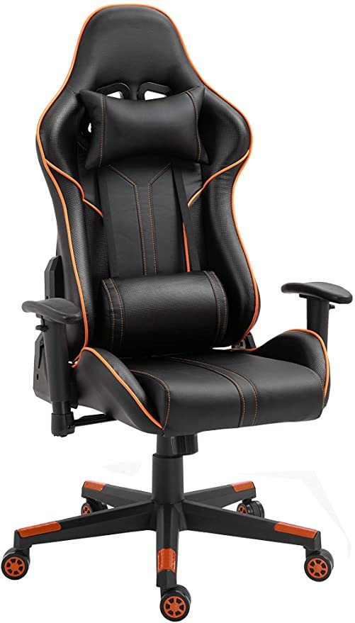 Buy Mahmayi C560 Gaming Chair High Back Racing Chair Pu Leather Bucket Seat Computer Swivel Office Chair Headrest And Lumbar Support Executive Desk Chair Black Online Shop Home And Garden On Carrefour