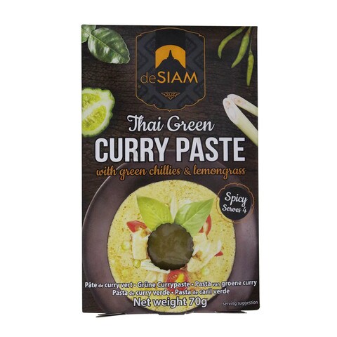 Desiam Thai Green Curry Paste With Spicy Green Chillies Lemongrass 70g