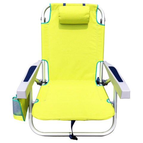 Aluminium Folding Beach Chair Yellow 61 5x63x78 5cm