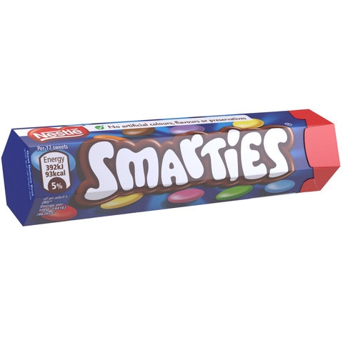 Buy Nestle Smarties Chocolate 38g Hexatube Online Shop Food