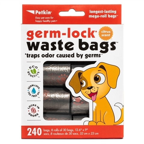 Buy Petkin Germ Lock Waste Bags Citrus 240ct Online Shop Pet Supplies On Carrefour Uae