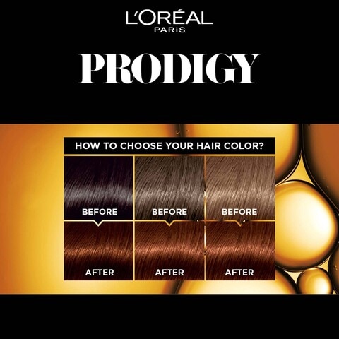 Buy L'Oreal Paris Prodigy Ammonia Free Permanent Oil Hair Colour   Mahogany Golden Brown Online - Shop Beauty & Personal Care on Carrefour UAE