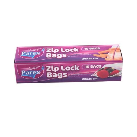 Parex Freezer Bags Zip Lock 20X25 Cm 15 Bags