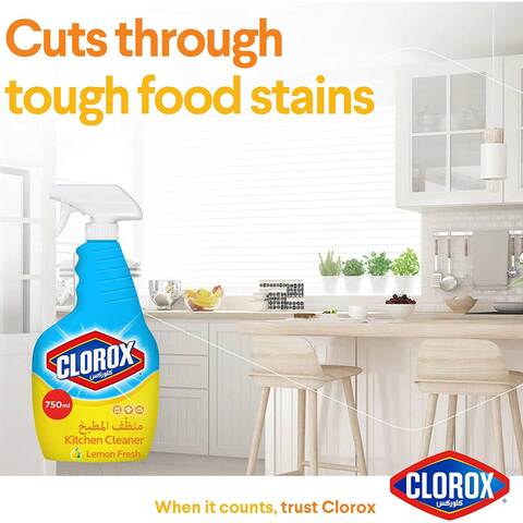 Clorox Lemon Kitchen Cleaner &amp; Disinfectant Spray 750 ml