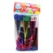 Fringed 30201B Foil Horns 6 Count