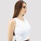 Kidwala Women&#39;s Crop Top, Activewear Round Neck Front Zipper Top Workout Gym Yoga Outfit for Women (Medium, White)