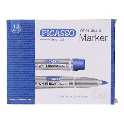 Picasso Whiteboard Marker 12Pcs Box - Black