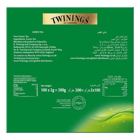 Twinings Pure Green Tea Luxury 100 Tea Bags