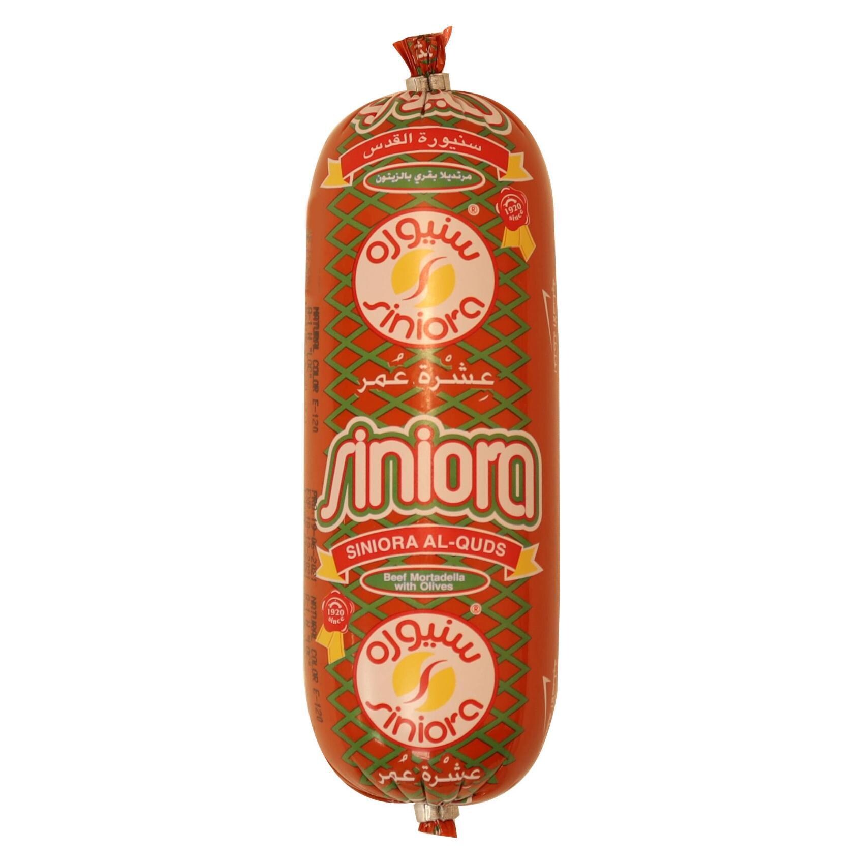 Buy Siniora Beef Mortadella with Olives 500g Online Shop Fresh Food