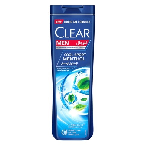 Clear Cool Sport Anti Dandruff Shampoo With Menthol White 400ml