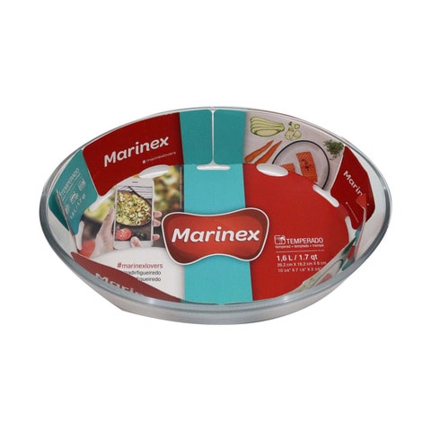 Marinex Rectangular Oval Baking Dish Clear 1.6L