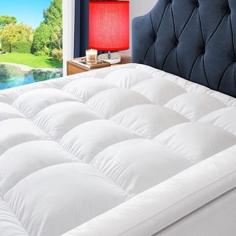 Pillow top mattress deals pads queen size