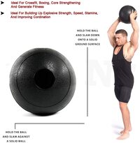 Max Strength - Medicine Slam Rubber Balls MMA Fitness Strength Training Great for Core &amp; Cardio Workouts 4kg