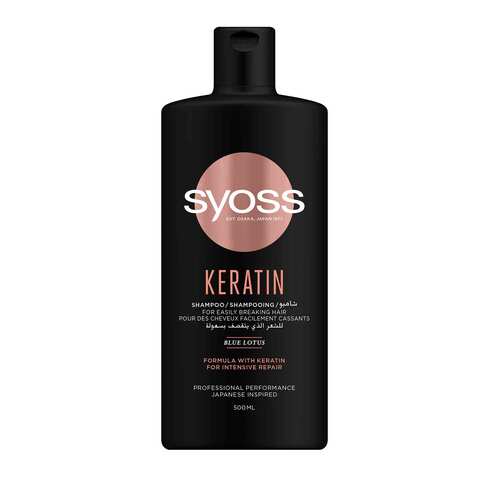 Syoss Keratin Shampoo, For Easily Breaking Hair, 500ML