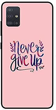 Theodor - Samsung Galaxy A71 Case Cover Never Give Up Pink Flexible Silicone Cover
