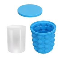 Generic-Ice Cube Maker Revolutionary Space Saving Ice-Ball Makers Bucket Party Drink Silicone Trays Mold Kitchen Tools for Chilling Burbon Whiskey Cocktail Beverages (Large)