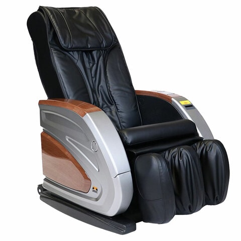 Black leather massage deals chair