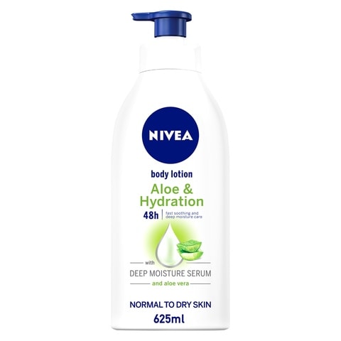 NIVEA Body Lotion Hydration Aloe Vera Normal to Dry Skin 625ml