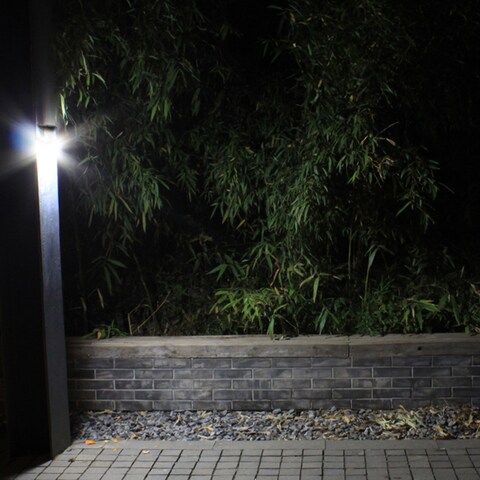 Tomshoo-100LED Solar Wall Light Motion Sensor Light Human Body Induction Lamp Outdoor Lighting for Pathway Yard Garden Courtyard