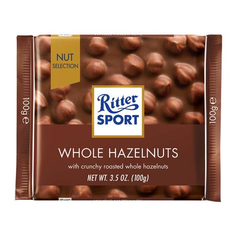 Buy Ritter Sport Whole Hazelnuts 100g in Saudi Arabia