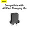 Baseus Super Si 1C Fast Wall Charger USB Type C 20W UK + USB Type C - Lightning cable 1m Black