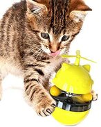 Buy Generic Meetion Kitten Turntable Tumbler Leaking Ball Food Feeder Funny Cat Stick Pet Supplies (Yellow) in UAE