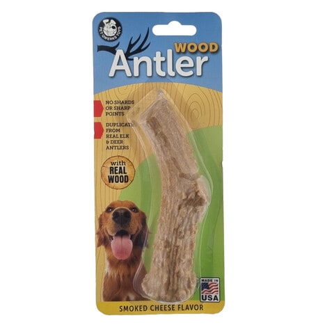 Pet Qwerks Real Wood Antler with Smoked Cheese Flavor