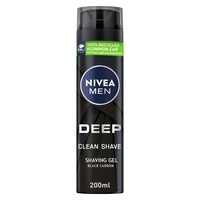 NIVEA MEN Deep Clean Shave Shaving Gel With Anti-Bacterial Black Carbon 200ml
