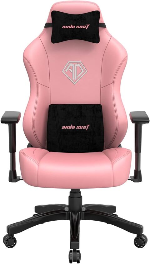 Anda Seat Phantom 3 Series Premium Gaming Chair With Neck Pillow And Lumbar Back Support PVC Leather Pink