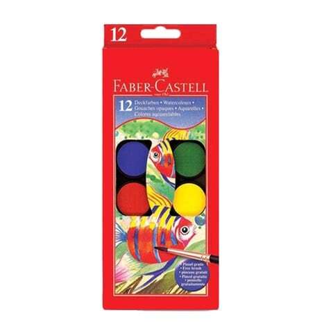 Faber-Castell Water Colour Paint Set 24mm 12 Colours