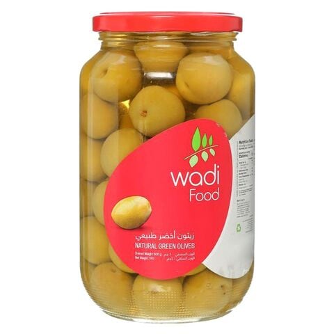 Wadi Food Natural Green Olives 1kg