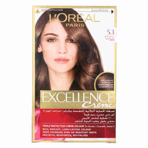 Loreal Paris Light Golden Brown 5.3 Excellence Creme Hair Color