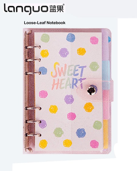Languo Style - Sweet Heart 48K Fairy Diary Loose-Leaf Notebook With 4 Different Writing Form