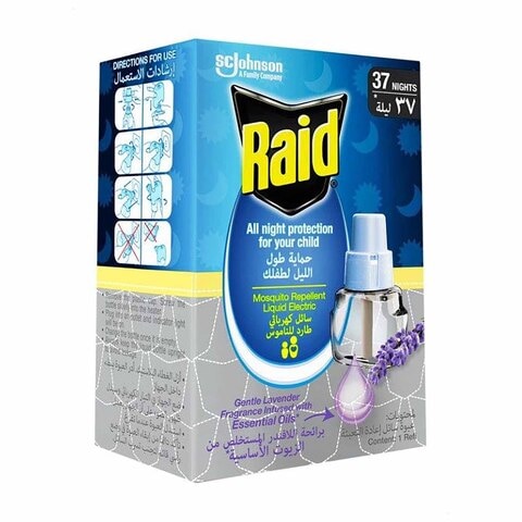 Raid Liquid Mosquito Repellent Refill Bottle - Lavender Scent - 37 ...