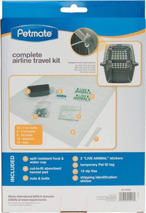 Buy PETMATE AIRLINE TRAVEL KIT Online Shop Pet Supplies on