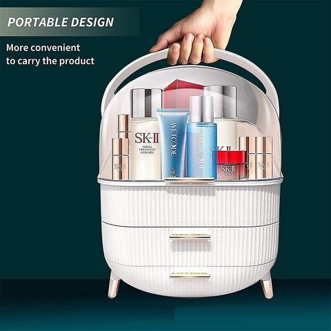 MIUOPUR Makeup Organizer for Vanity, Large Capacity Desk Organizer with  Drawers for Cosmetics, Lipsticks, Jewelry, Nail Care, Skincare, Ideal for