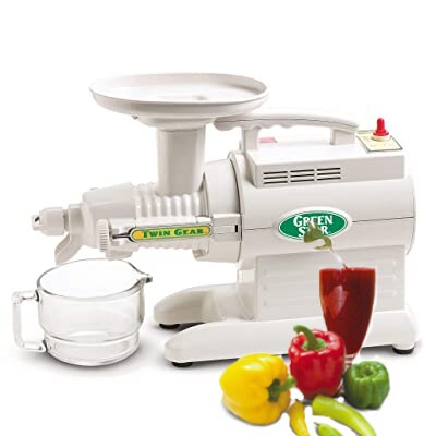 Healthies Juice Extractor in the World, GREEN POWER , Jumbo Twin Gear, No noise, no vibration,  ... Made in KOREA