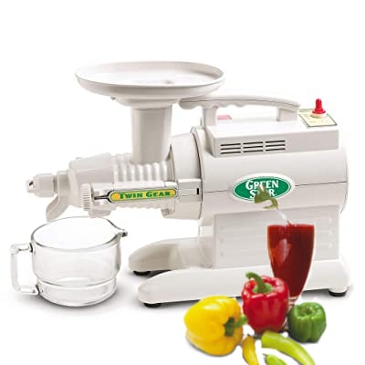 Healthies Juice Extractor in the World, GREEN POWER , Jumbo Twin Gear, No noise, no vibration,  ... Made in KOREA