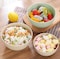 Aiwanto 4Pcs Bowl Soup Bowls Vegetable Bowls Cereal Bowls Lightweight Unbreakable Cereal Microwave Safe Bowl Soup Food Bowls Dinnerware set